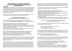 Sermon Notes - Armagh Baptist Church