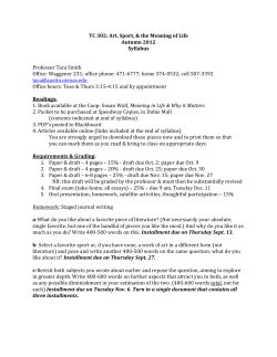 syllabus - UT College of Liberal Arts