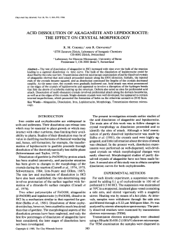 acid dissolution of akagani~ite and lepidocrocite