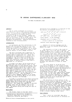 te aroha earthquake, 9 january 1972