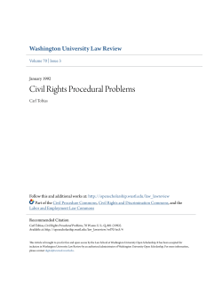 Civil Rights Procedural Problems