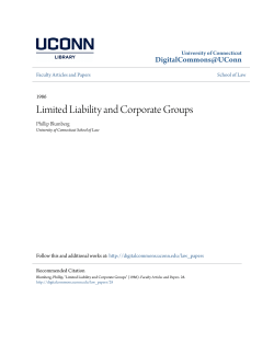 Limited Liability and Corporate Groups