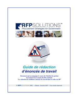 Guide de r&eacute;daction d &eacute;nonc&eacute;s de travail