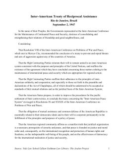 Inter-American Treaty of Reciprocal Assistance