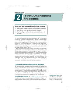 First Amendment Freedoms