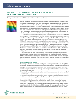 Obergefell v. Hodges Impact on Same-Sex