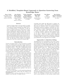 A Modified, Template-Based Approach to