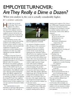 Employee Turnover: Are They Really a Dime a Dozen?