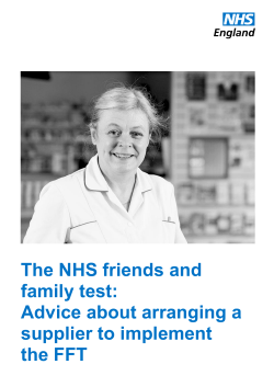 The NHS friends and family test: Advice about