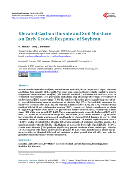 Elevated Carbon Dioxide and Soil Moisture on Early Growth