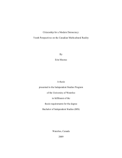 Citizenship for a Modern Democracy