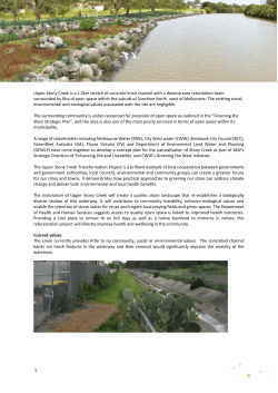 1 Upper Stony Creek is a 1.2km stretch of concrete lined channel