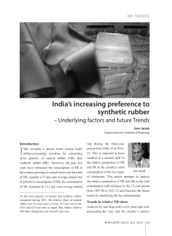 India`s increasing preference to synthetic rubber