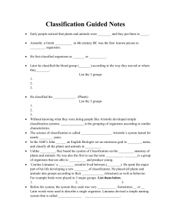Classification Guided Notes