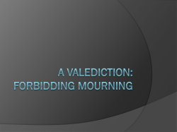 A Valediction: Forbidding Mourning