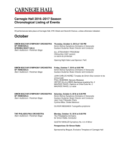 2016–2017 Season Chronology of Events