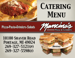 Catering Menu - Mancino`s Portage