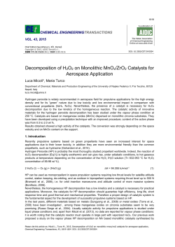 Decomposition of H2O2 on Monolithic MnOx/ZrO2 Catalysts