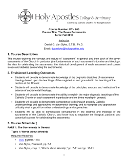 1. Course Description 2. Envisioned Learning Outcomes 3. Course