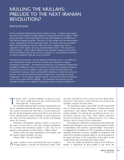 mulling the mullahs: prelude to the next iranian revolution?
