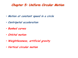 Chapter 5: Uniform Circular Motion