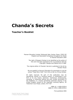Chanda`s Secrets - Pearson Schools