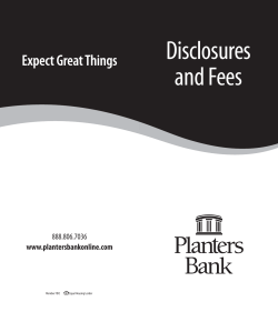 Disclosures and Fees