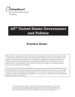 AP&reg; United States Government and Politics