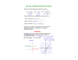 8.2 - 8.3: Graphing Rational Functions