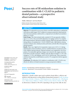 Success rate of IR midazolam sedation in combination with C