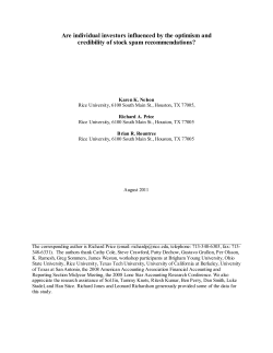 Are individual investors influenced by the optimism and credibility of