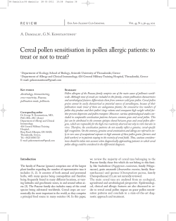 Cereal pollen sensitisation in pollen allergic patients: to treat or not