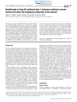 Readthrough of long-QT syndrome type 1 nonsense mutations