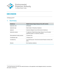 decision - Environmental Protection Authority