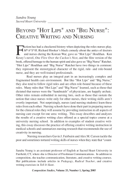 BEYOND "HOT LIPS" AND "BIG NURSE":