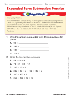 Expanded Form Subtraction Practice
