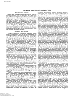 Smaller war Plants Corporation - FRASER (St.Louis Fed)