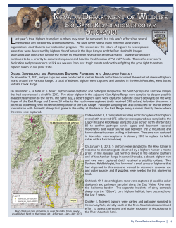 Bighorn Capture Release Program