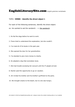 Identify the direct object 1