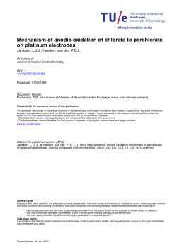 Mechanism of anodic oxidation of chlorate to perchlorate on