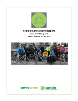 Cycle In Kanata North Report FINAL