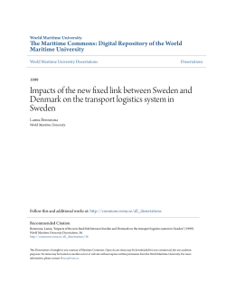 Impacts of the new fixed link between Sweden and Denmark on the