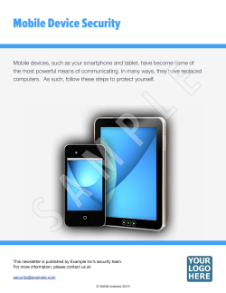 Mobile Device Security
