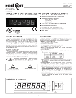 model epax- 6 digit extra large pax display for digital inputs