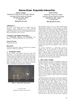 Dance.Draw: Exquisite Interaction