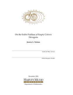 On the Erd˝os Problem of Empty Convex Hexagons