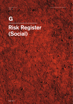 Appendix G: Risk Register (Social)