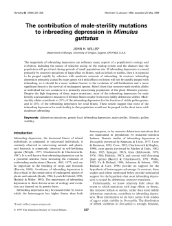 The contribution of male-sterility mutations to inbreeding