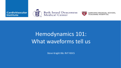 Hemodynamics 101: What waveforms tell us