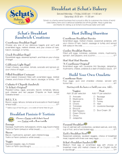 Breakfast at Schat`s Bakery